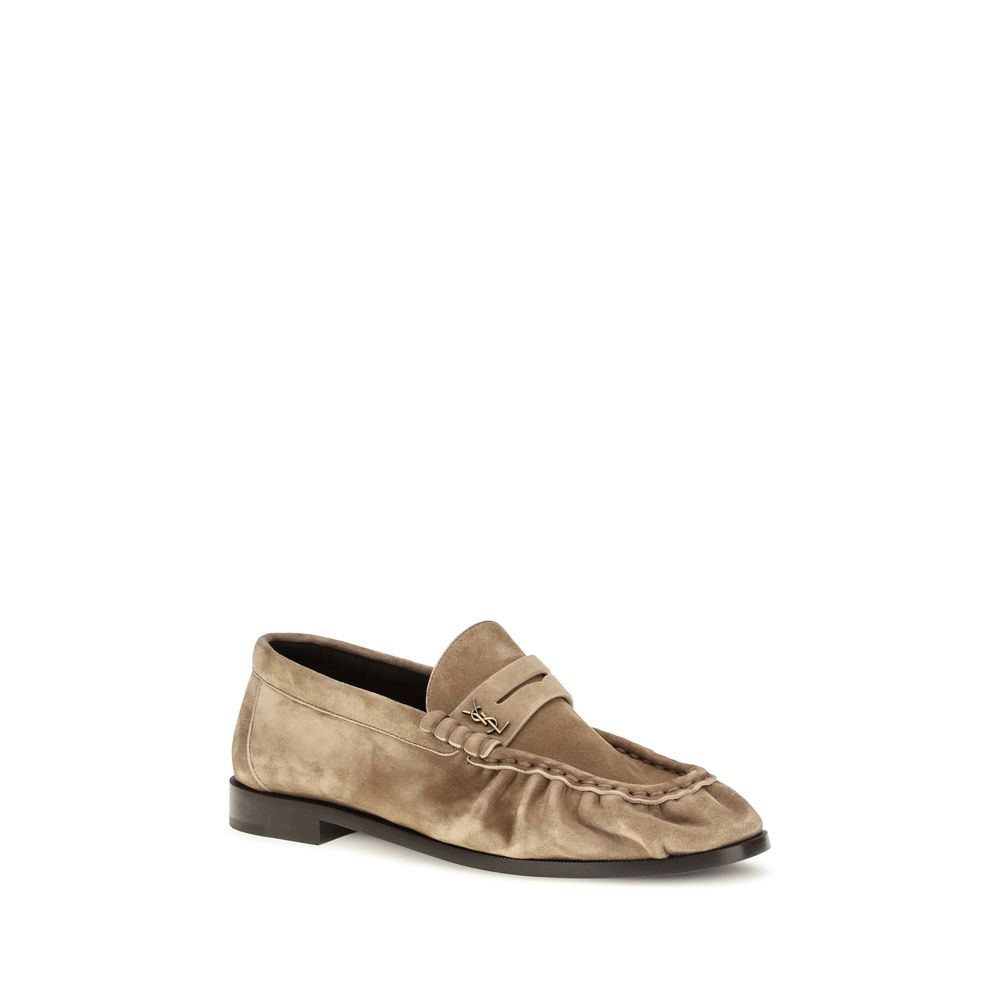 Saint Laurent Beige Kalbsleder Bos Taurus Slipper-Loafer