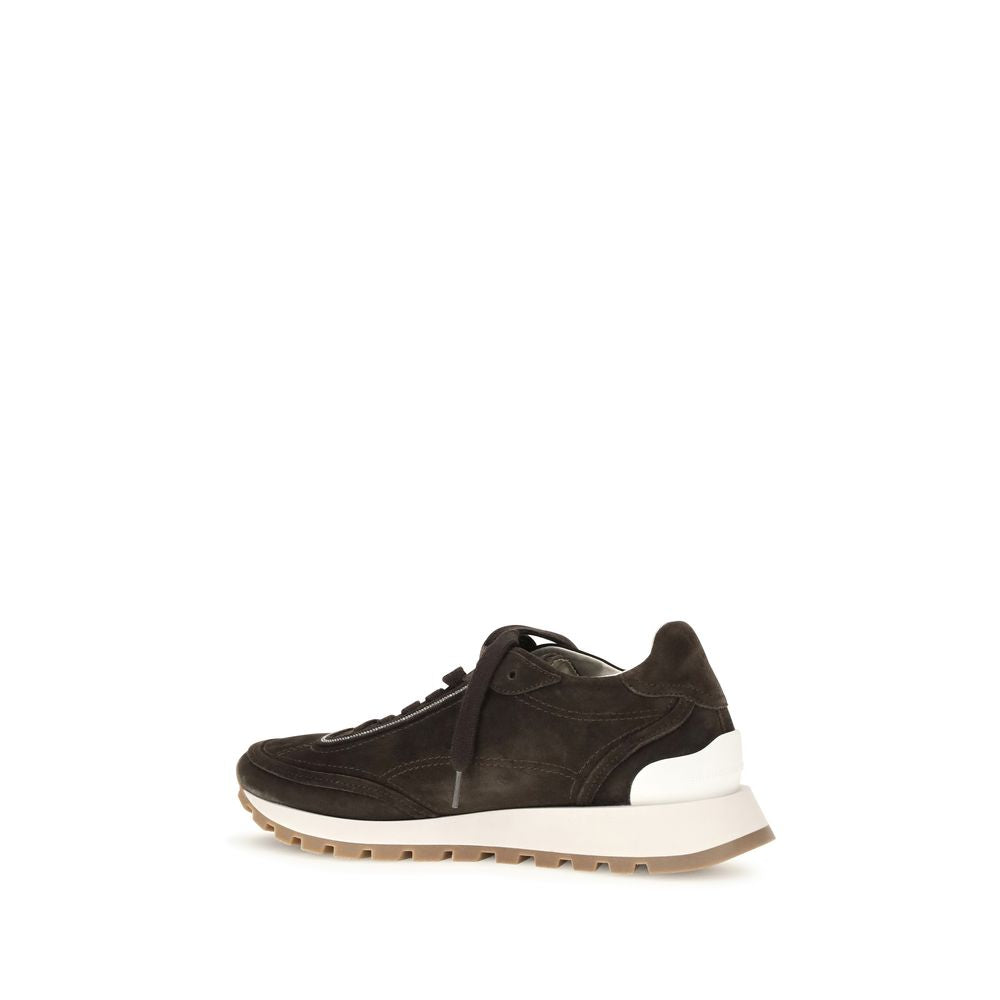 Brunello Cucinelli Braune Wildleder-Sneaker mit niedrigem Schaft