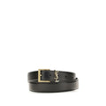 Saint Laurent Schwarzer Kalbsleder Bos Taurus Regular Gürtel
