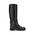 Valentino Garavani Schwarze Bos Taurus Kalbsleder Chelsea Boots