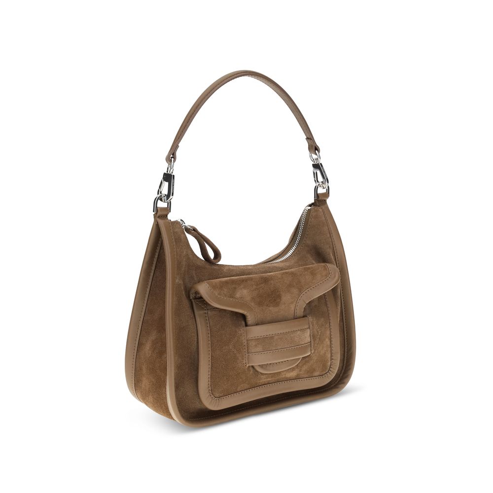 Pierre Hardy Beige Kalbsleder Bos Taurus Schultertasche