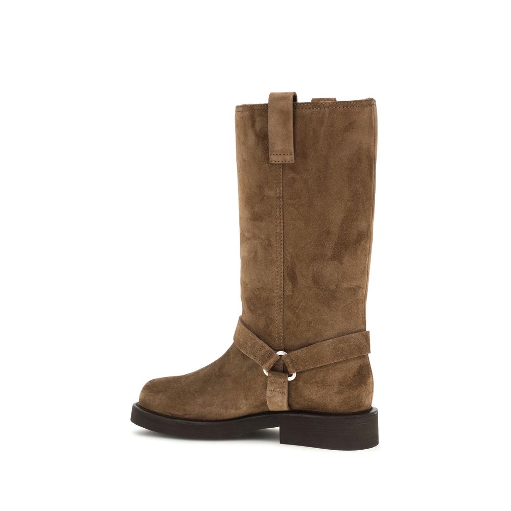 Brunello Cucinelli Braune Kalbsleder Bos Taurus Stiefeletten