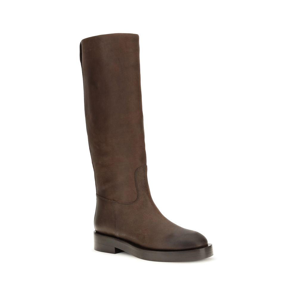 Paris Texas Braune Ankle Boots aus Kalbsleder Bos Taurus