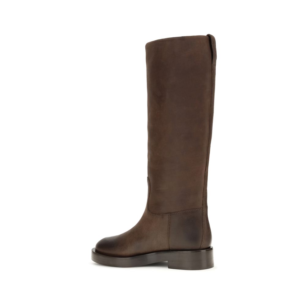 Paris Texas Braune Ankle Boots aus Kalbsleder Bos Taurus