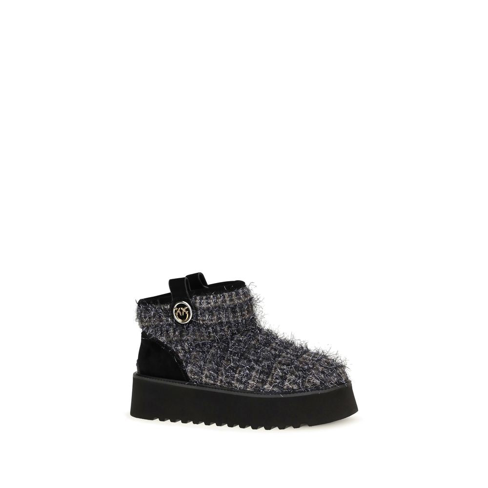 PINKO Schwarze Stiefeletten aus Stoff