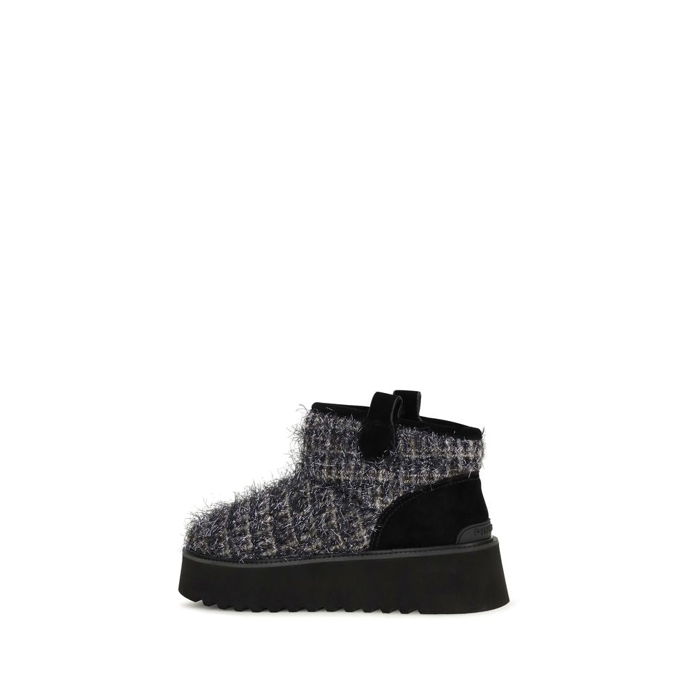 PINKO Schwarze Stiefeletten aus Stoff