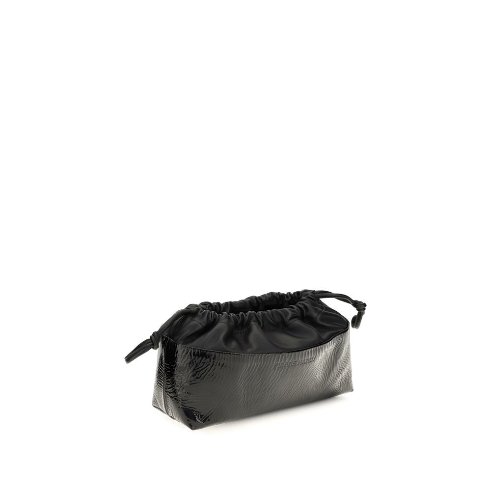 Pierre Hardy Schwarze Bos Taurus Kalbsleder Schultertasche