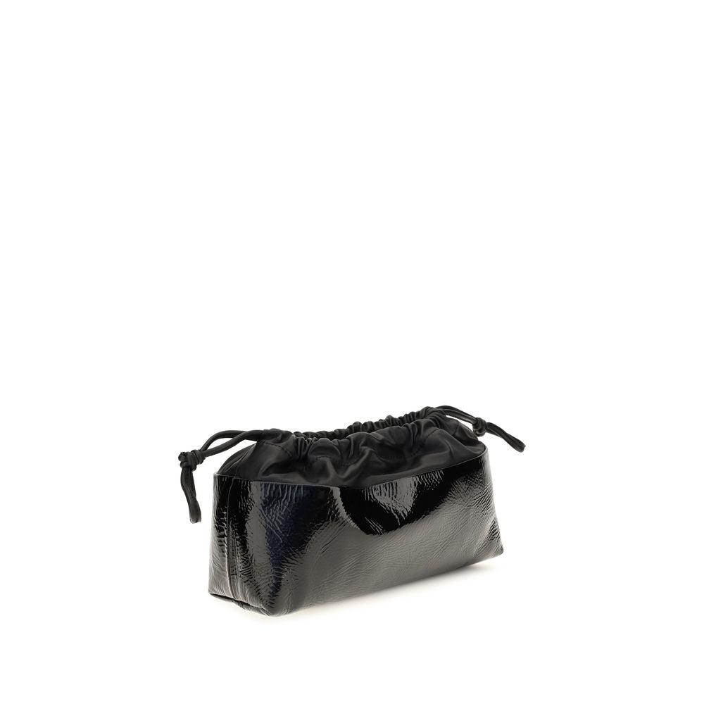 Pierre Hardy Schwarze Bos Taurus Kalbsleder Schultertasche