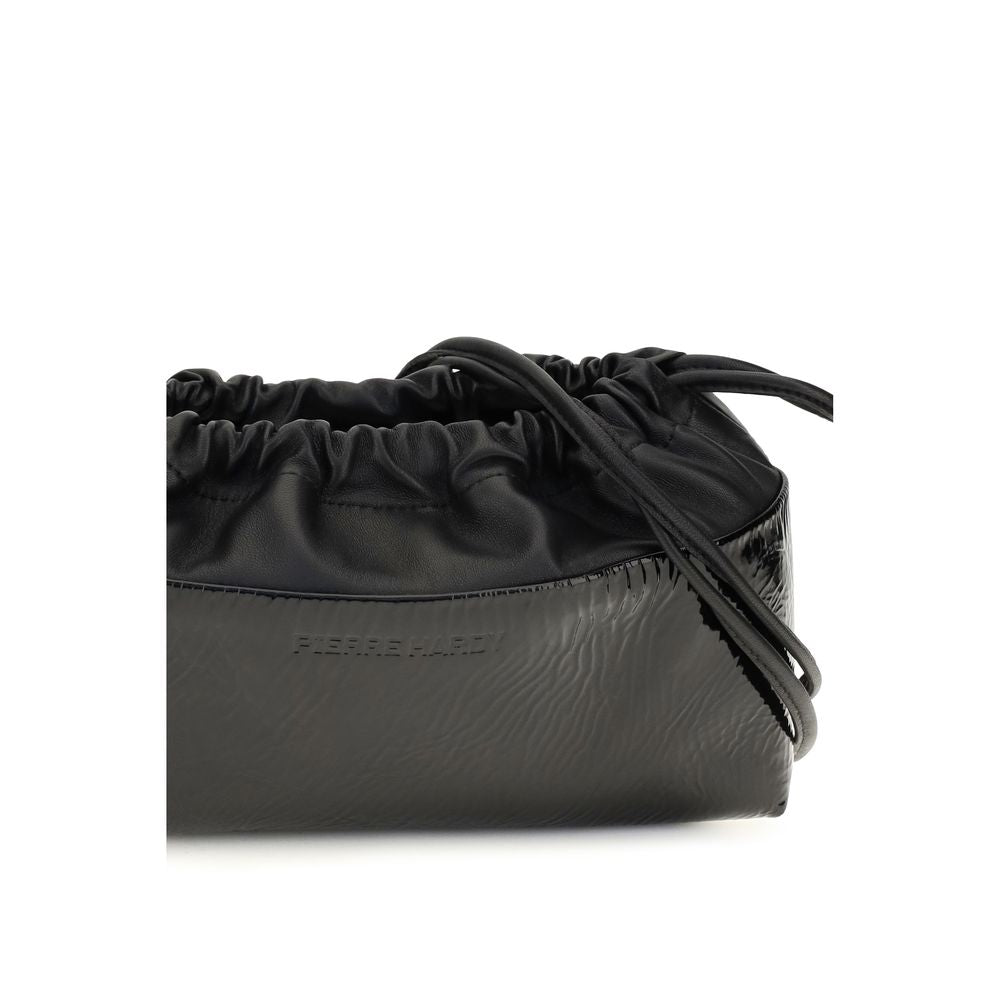 Pierre Hardy Schwarze Bos Taurus Kalbsleder Schultertasche