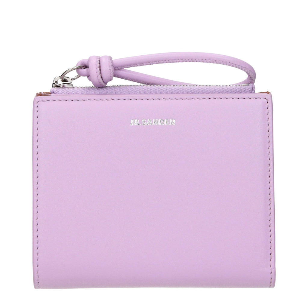 Jil Sander Pinkes Leder Portemonnaie