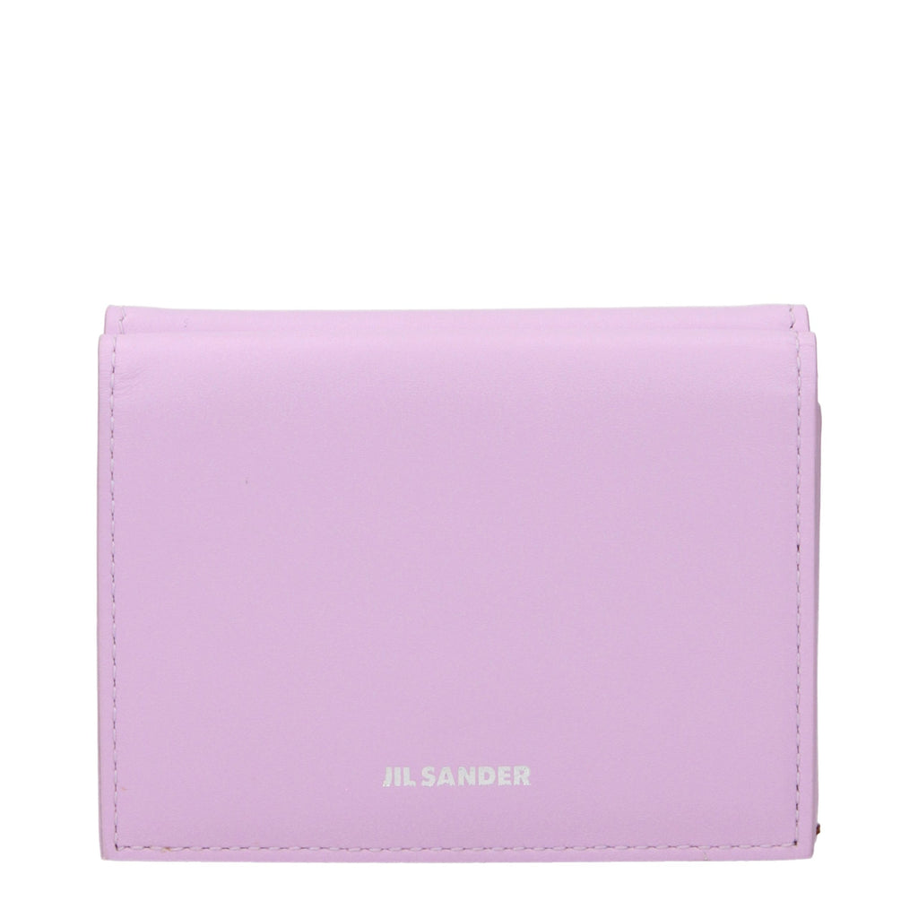 Jil Sander Pinkes Leder Portemonnaie