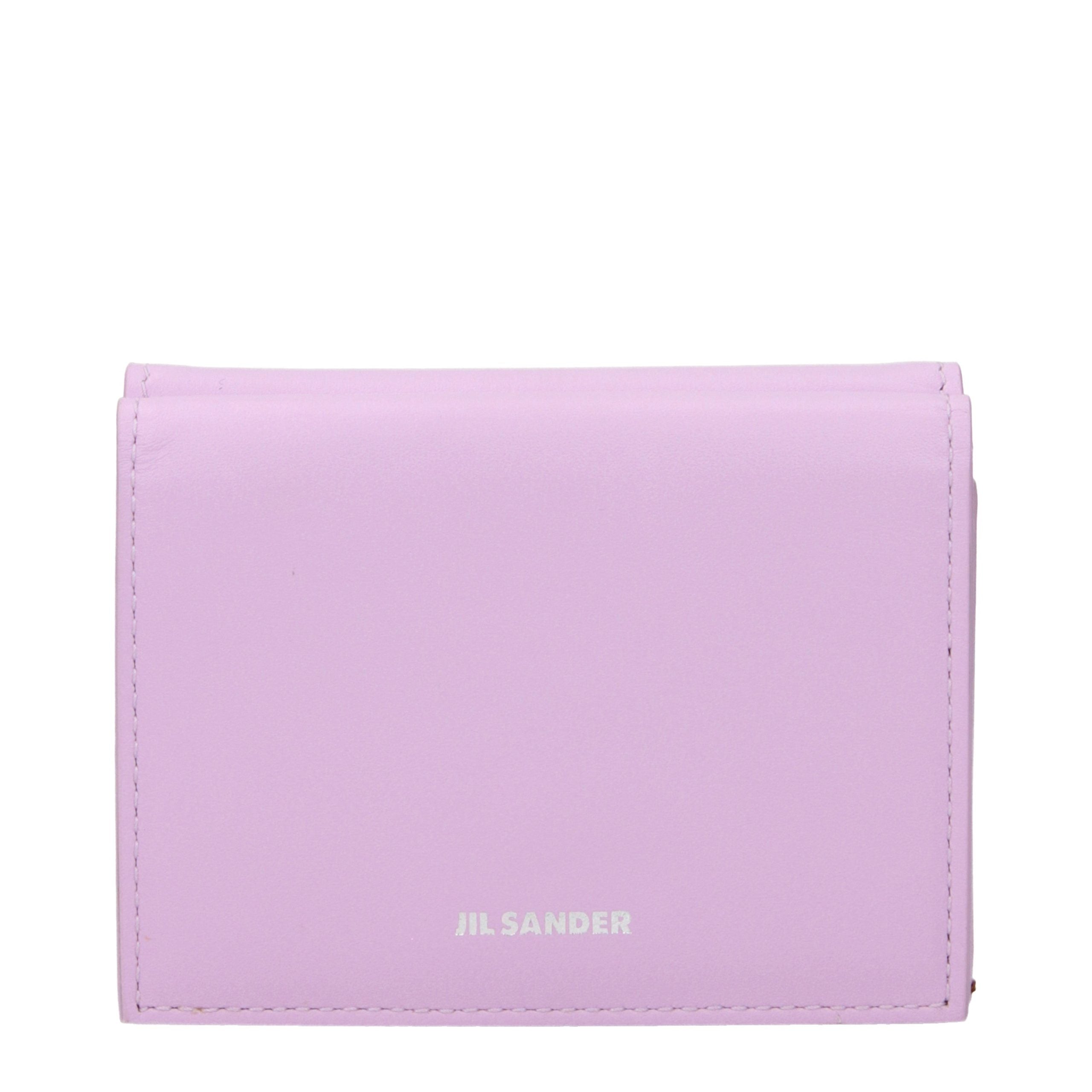Jil Sander Pinkes Leder Portemonnaie