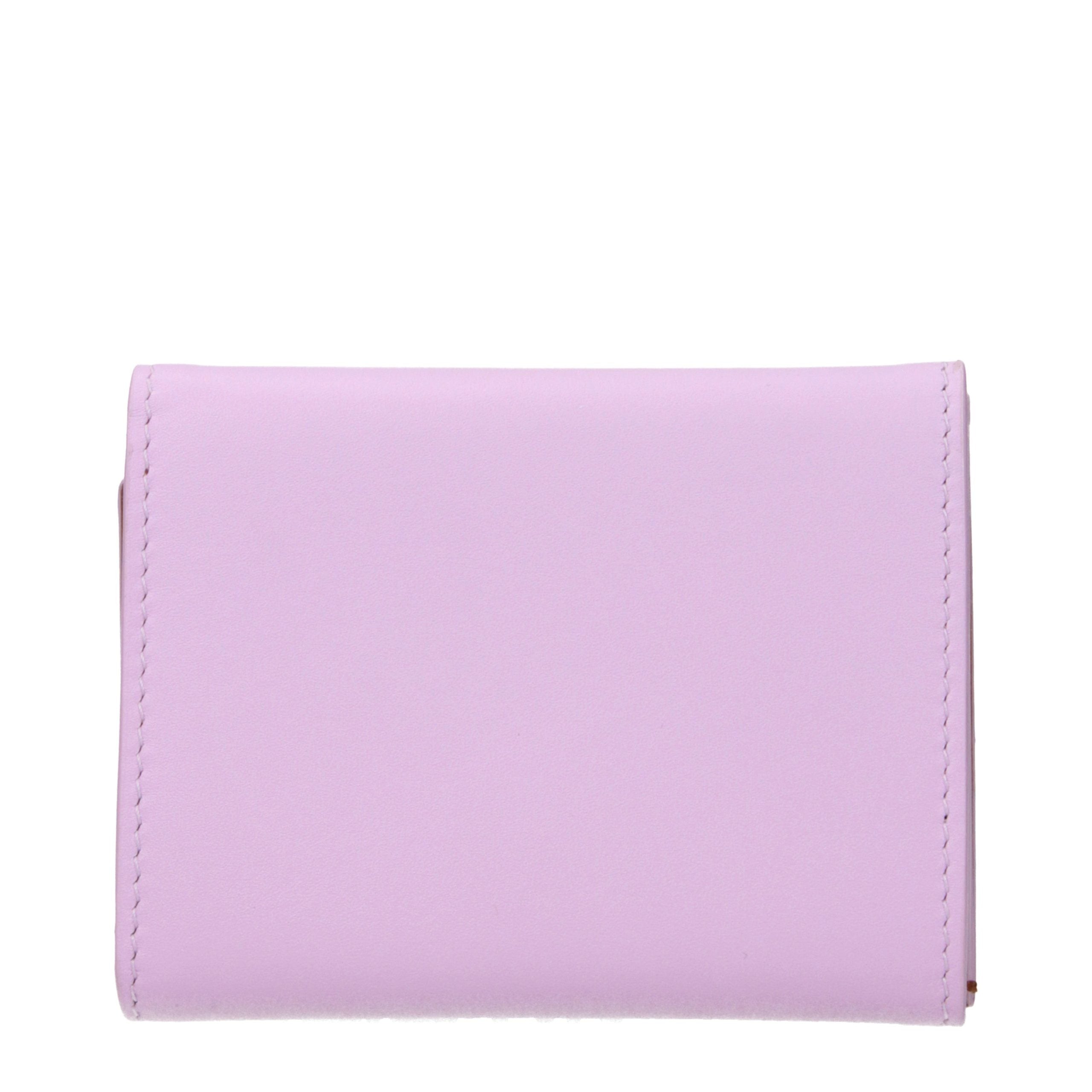 Jil Sander Pinkes Leder Portemonnaie