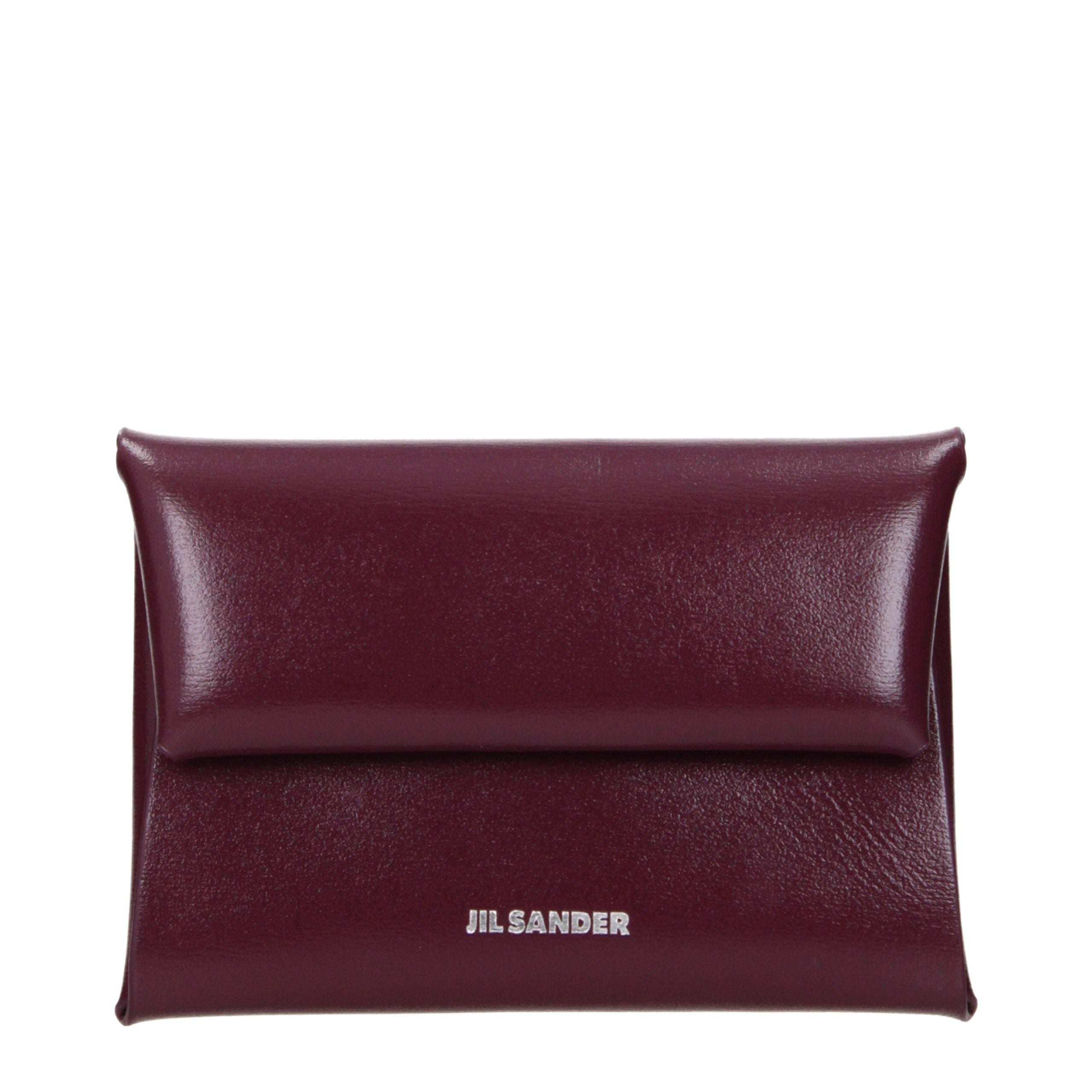 Jil Sander Rote Leder-Geldbörse