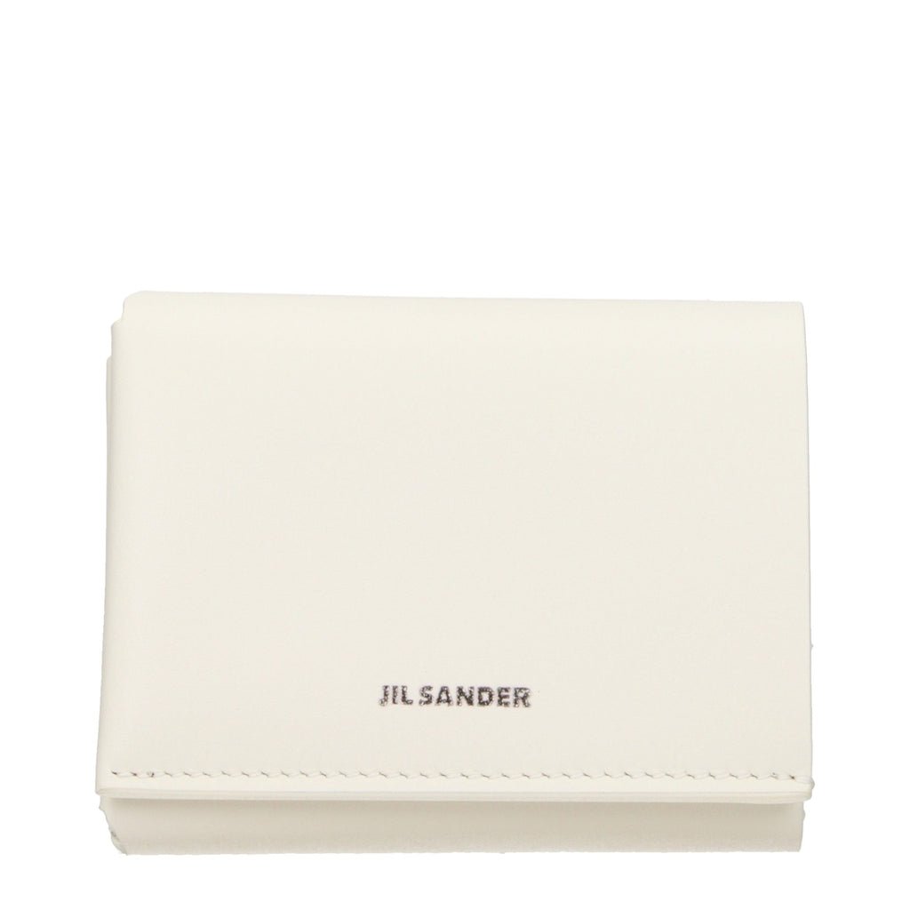 Jil Sander Beige Leder Portemonnaie