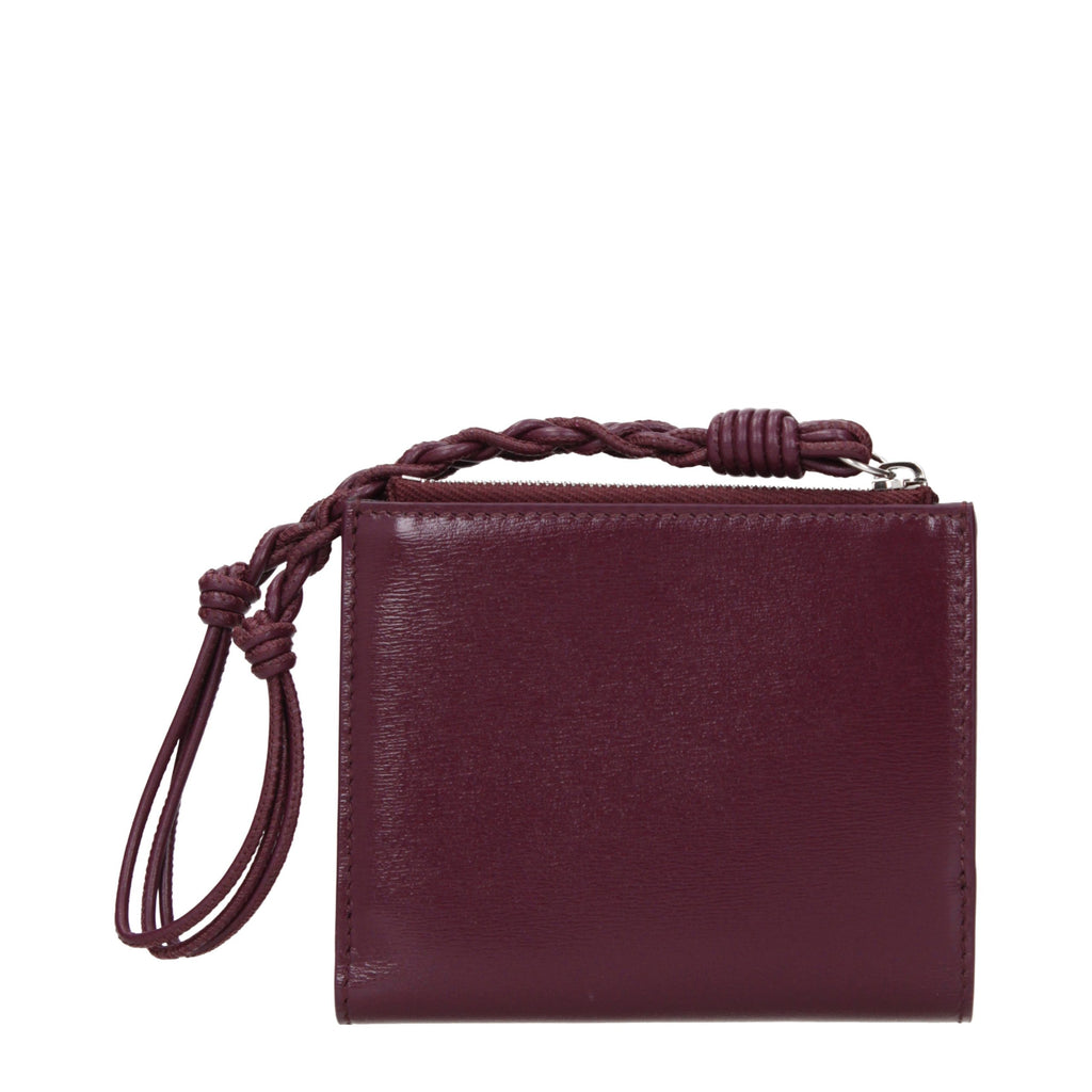 Jil Sander Rote Leder-Geldbörse