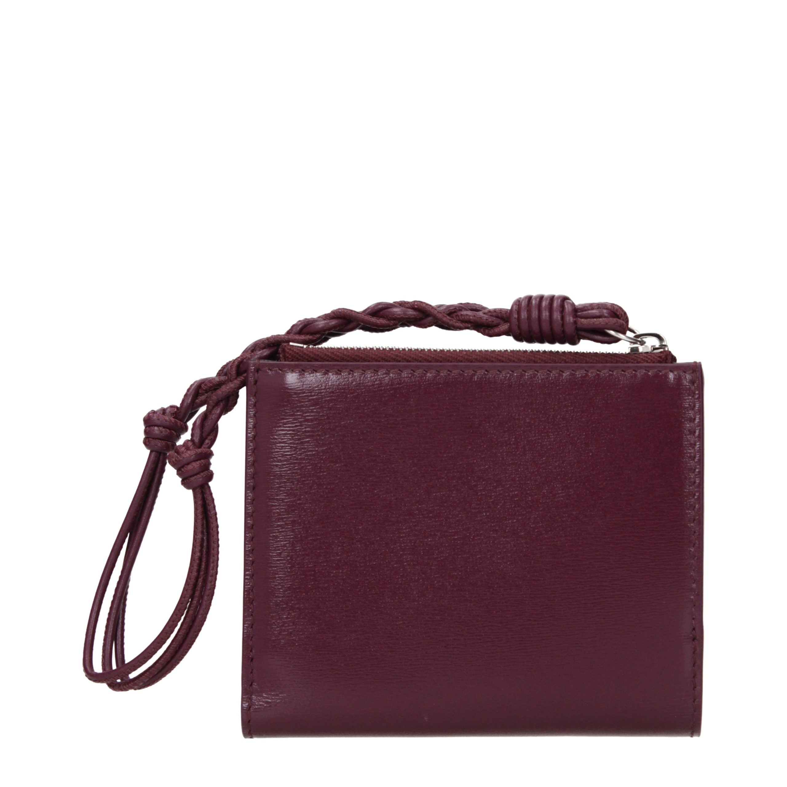 Jil Sander Rote Leder-Geldbörse