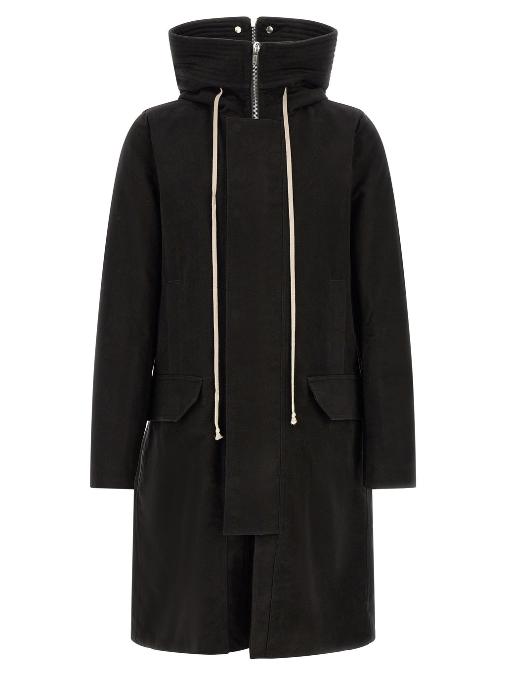 Rick Owens Schwarzer Parka aus Baumwolle