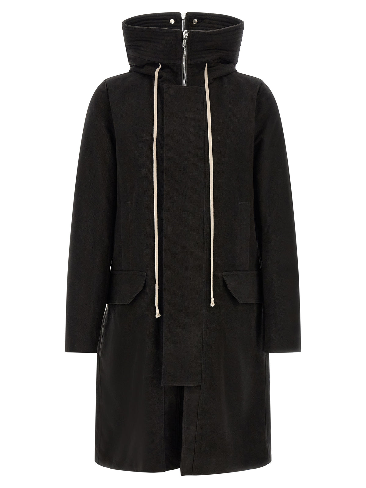 Rick Owens Schwarzer Parka aus Baumwolle