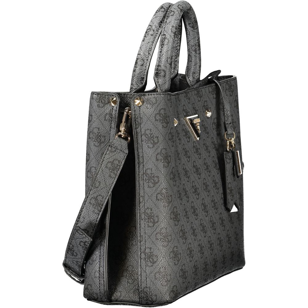 Guess Jeans Nero Poliuretano Donna Tasche
