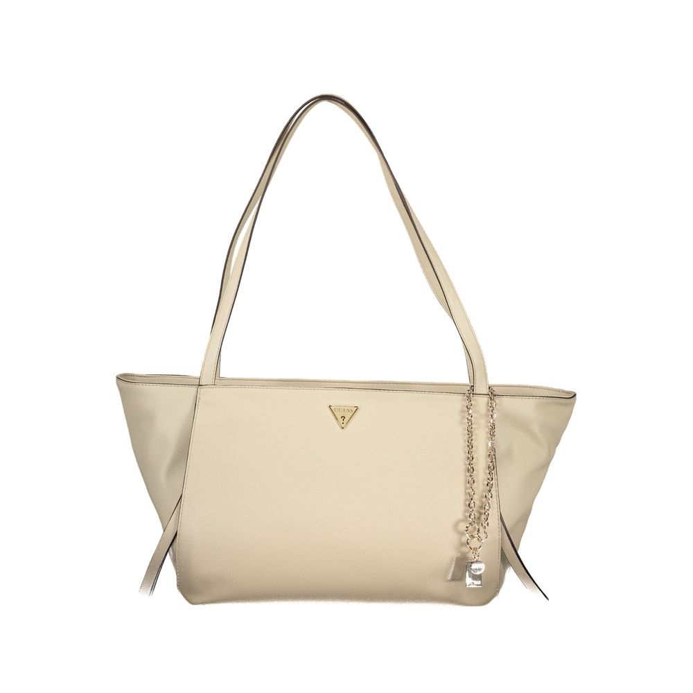 Guess Jeans Beige Polyurethane Damen Handtasche