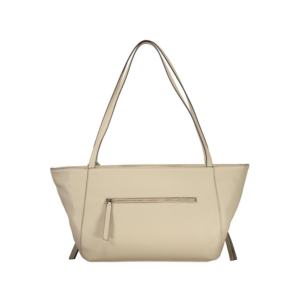 Guess Jeans Beige Polyurethane Damen Handtasche