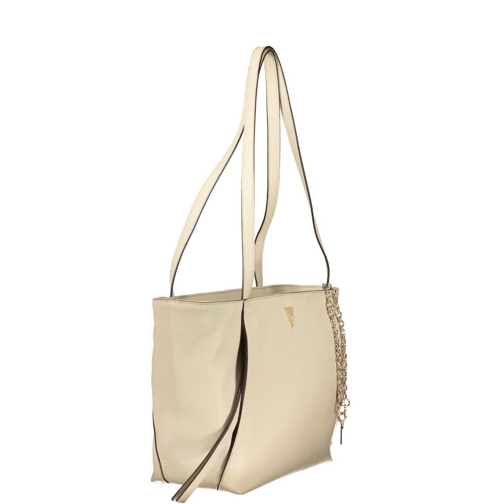 Guess Jeans Beige Polyurethane Damen Handtasche