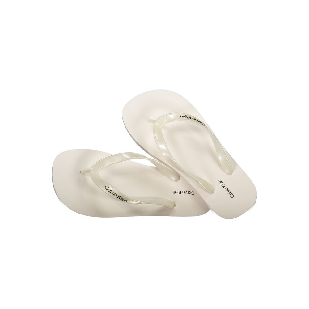 Calvin Klein Weiße Sandale aus Polyurethan für Damen