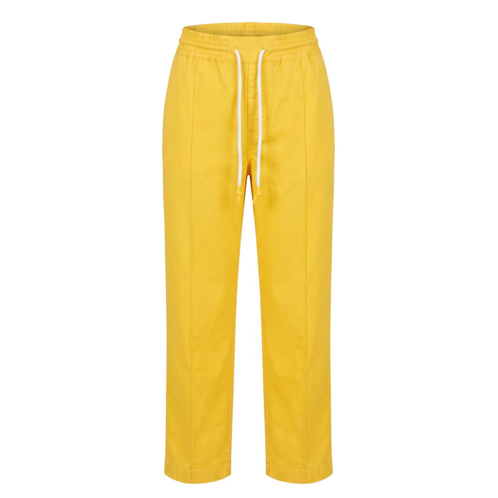 Trussardi Jeans Gelbe Baumwollhose für Damen