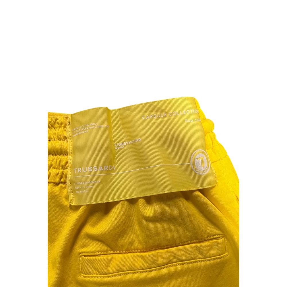 Trussardi Jeans Gelbe Baumwollhose für Damen