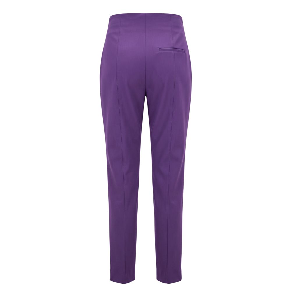 Trussardi Jeans Damenhose aus violetter Viskose