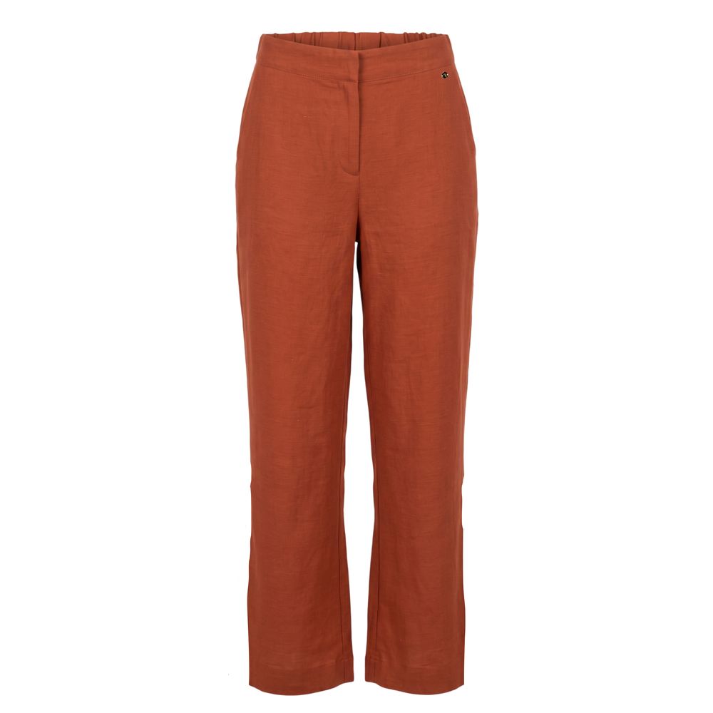 Trussardi Jeans Damenhose aus braunem Viskosemischgewebe