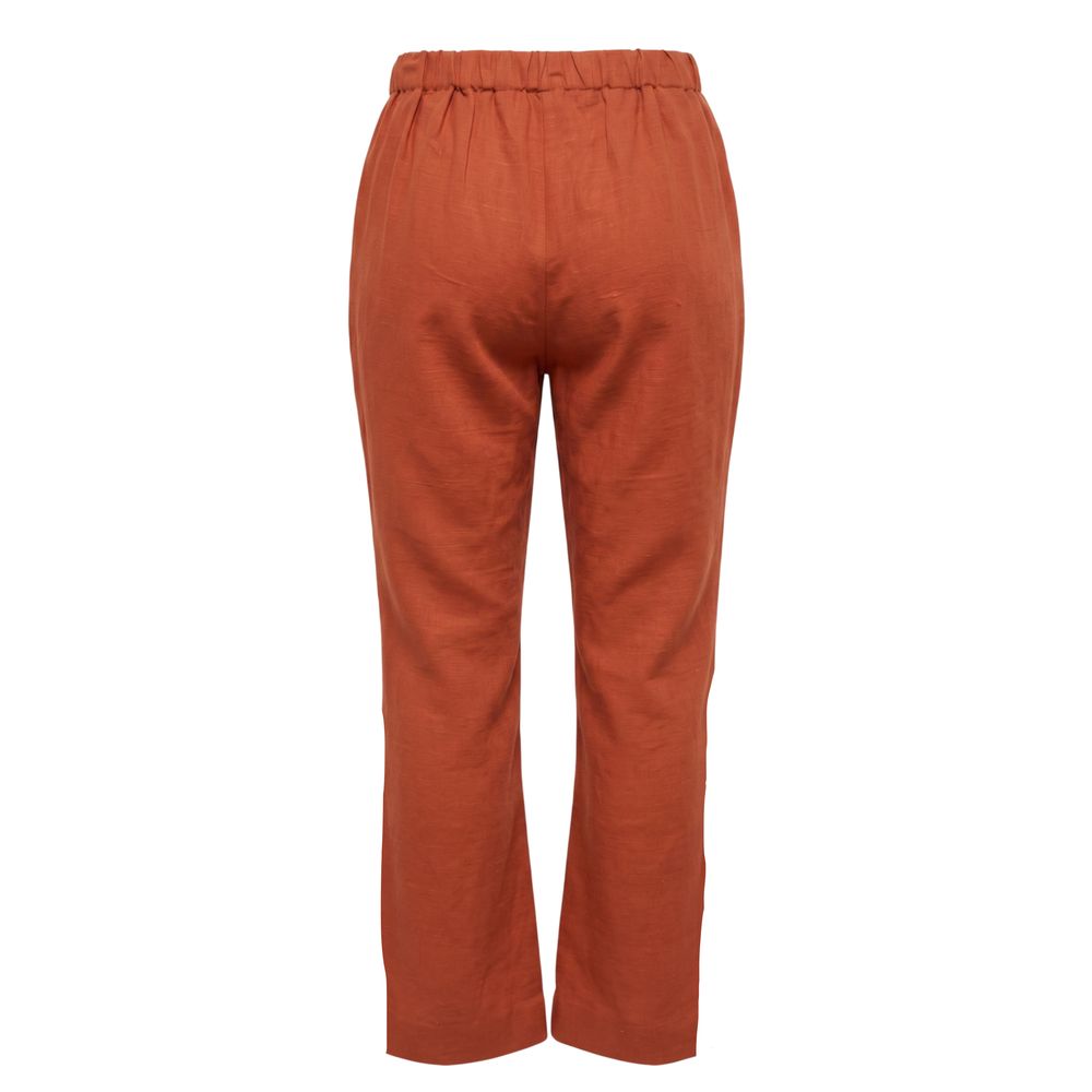 Trussardi Jeans Damenhose aus braunem Viskosemischgewebe