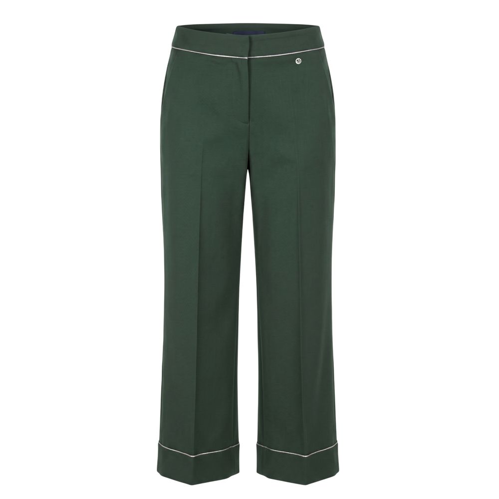 Trussardi Jeans Grüne Damen-Hose aus Polyester