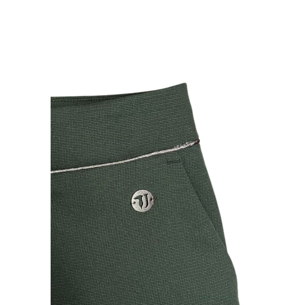 Trussardi Jeans Grüne Damen-Hose aus Polyester