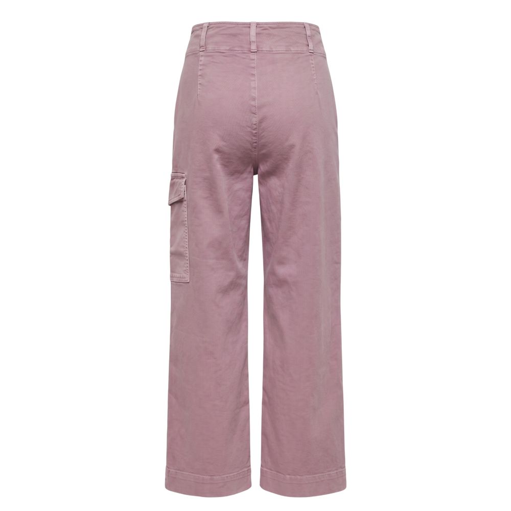 Trussardi Jeans Lila Damenhose aus Baumwolle