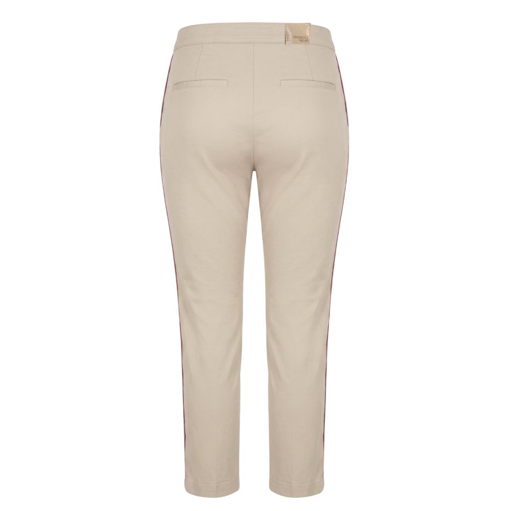 Trussardi Jeans Beige Baumwollhose für Damen