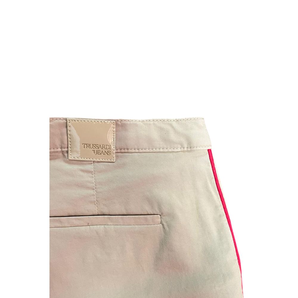 Trussardi Jeans Beige Baumwollhose für Damen