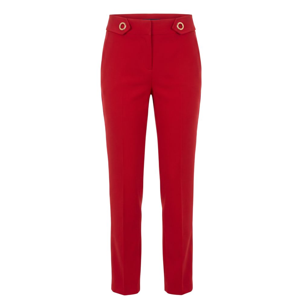 Trussardi Jeans Rote Damen Hose aus Polyester