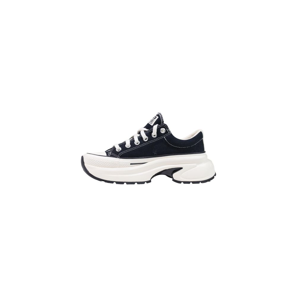 Converse Schwarze und weiße Textil-Sneaker mit klobiger Sohle