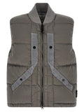 Stone Island Graue ärmellose Jacke aus Polyamid