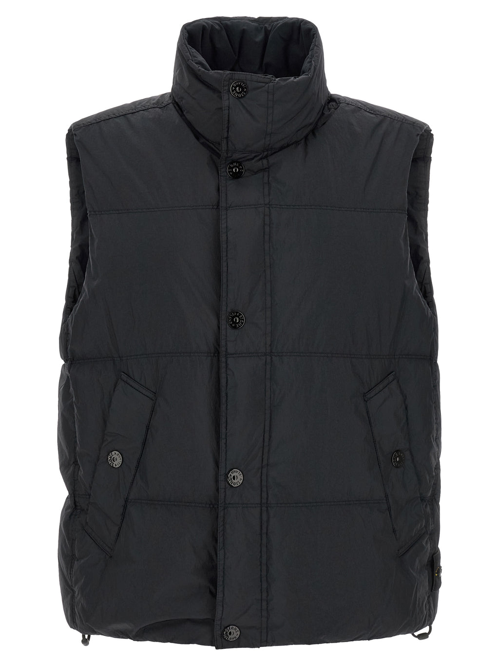 Stone Island Blaue Ärmellose Jacke aus Polyamid