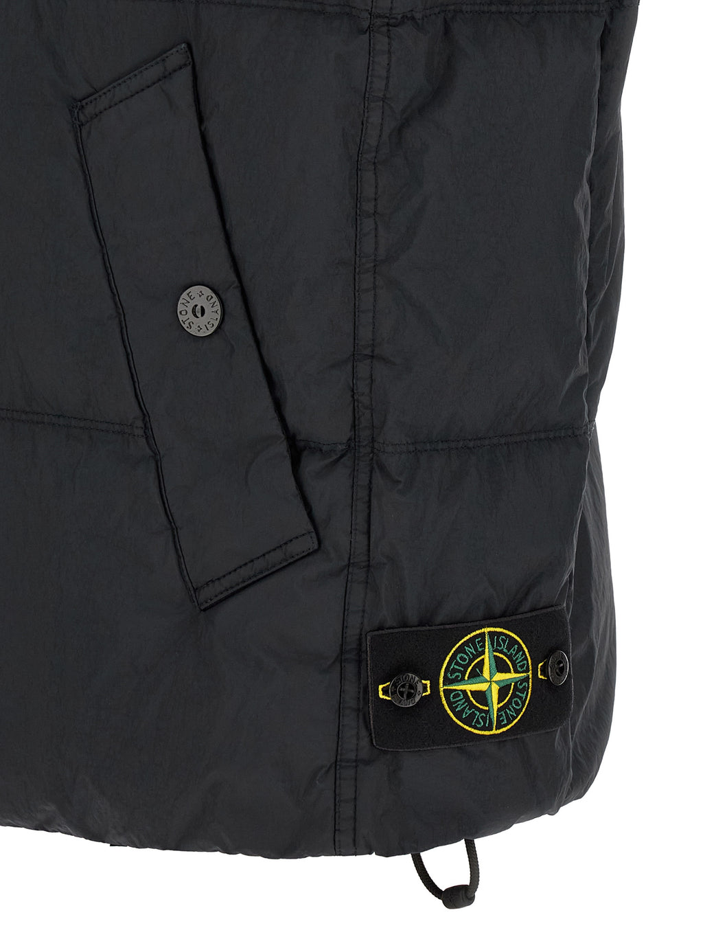 Stone Island Blaue Ärmellose Jacke aus Polyamid