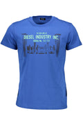 Diesel Blaues Baumwoll-Sportswear-T-Shirt