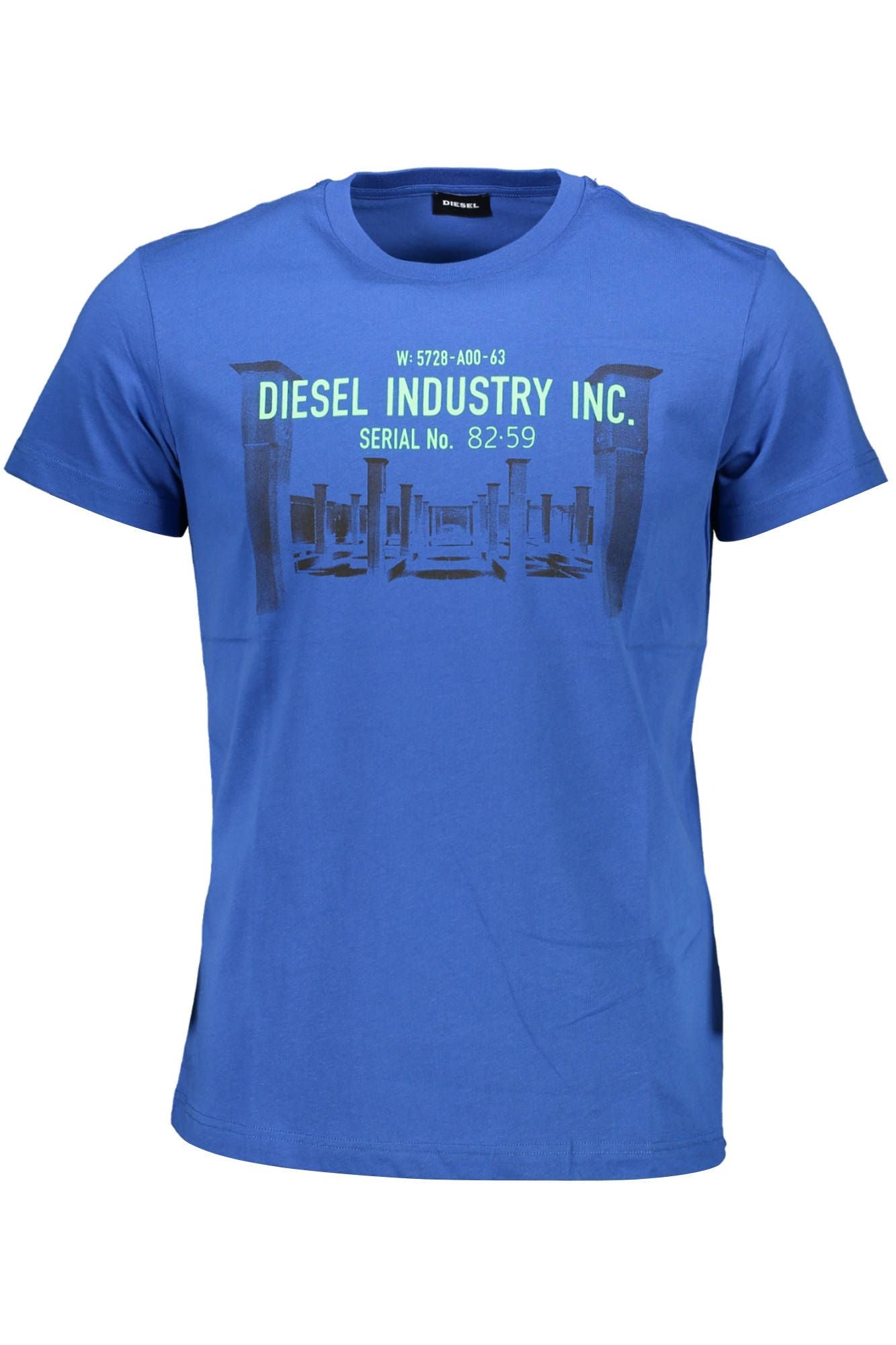 Diesel Blaues Baumwoll-Sportswear-T-Shirt