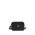 Prada Schwarze Schultertasche aus recyceltem Polyamid