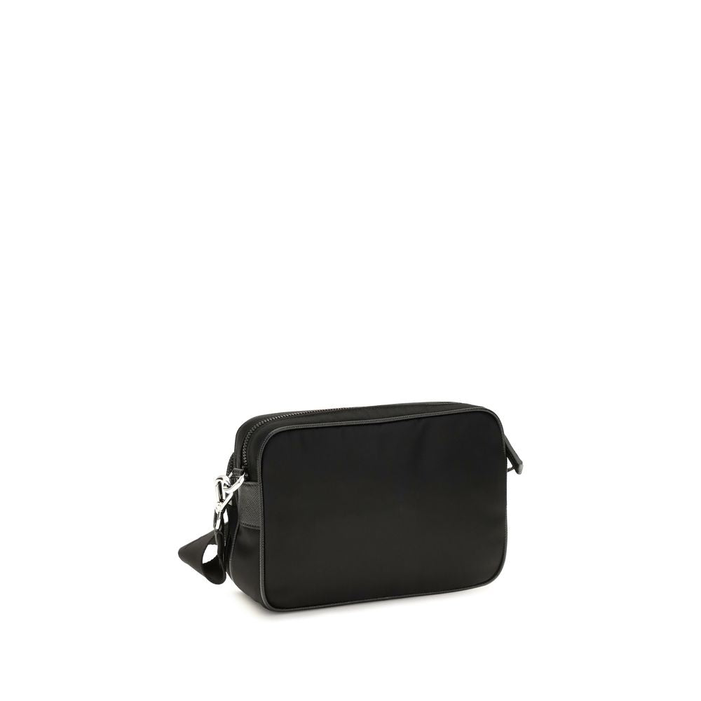 Prada Schwarze Schultertasche aus recyceltem Polyamid