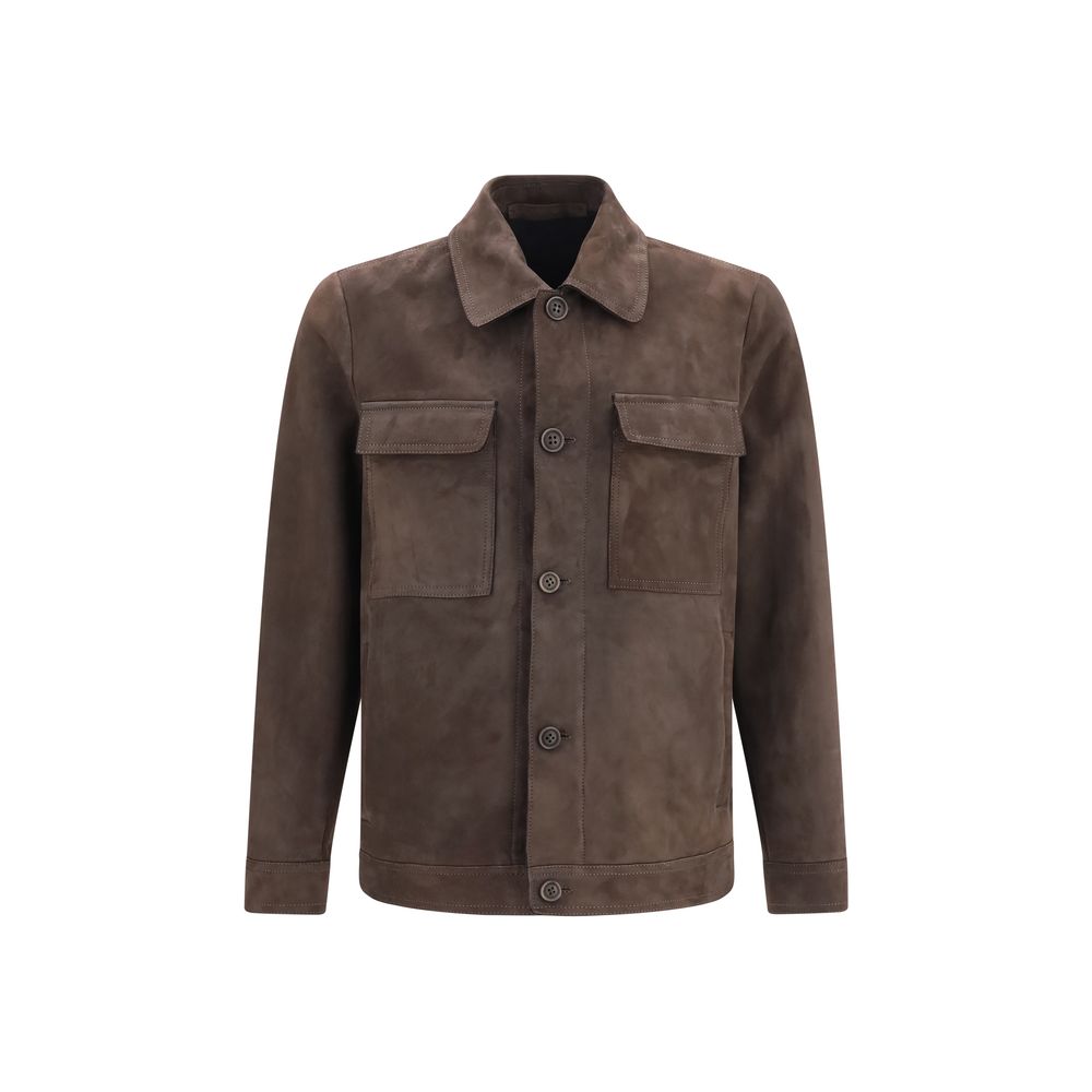 Salvatore Santoro Braune Lederjacke