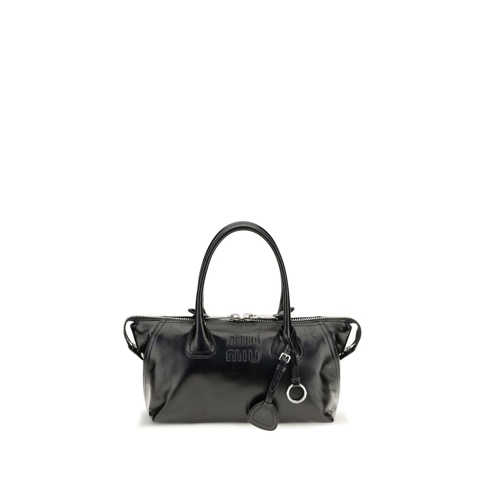 Miu Miu Schwarze Kalbsleder Bos Taurus Handtasche