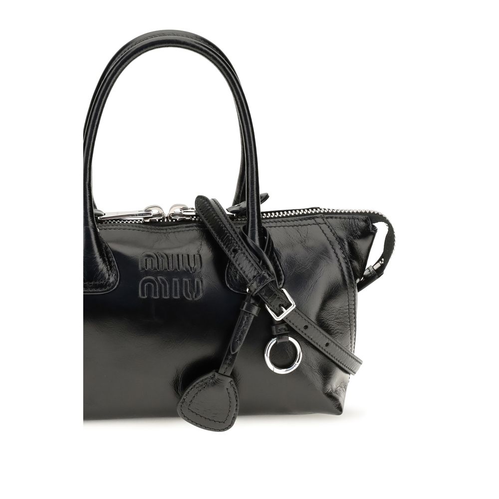 Miu Miu Schwarze Kalbsleder Bos Taurus Handtasche